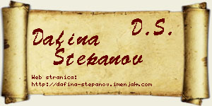 Dafina Stepanov vizit kartica